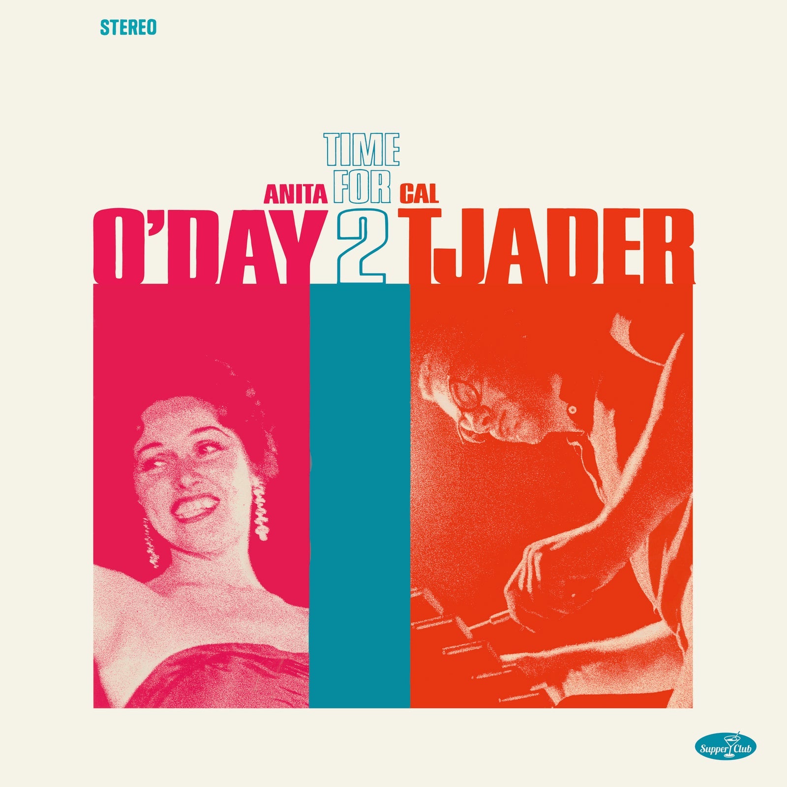 Album cover featuring portraits of Anita O’Day and Cal Tjader in split color scheme.