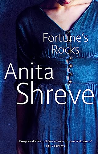 Book cover for "Fortune's Rocks" by Anita Shreve, featuring a woman in blue.