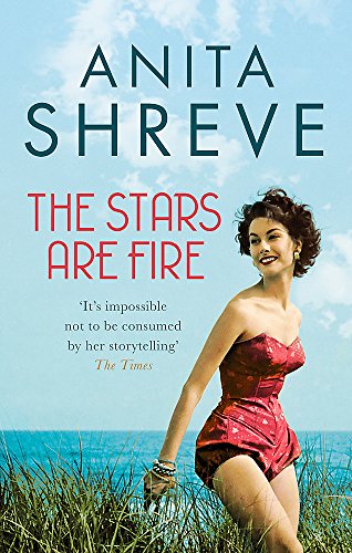 Book cover featuring a smiling woman in a red swimsuit standing near the ocean.