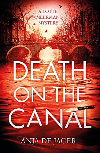 Book cover: red-toned canal scene with large white text, “Death on the Canal.”