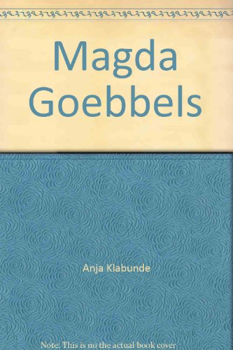 Book cover for “Magda Goebbels” with teal and beige tones.