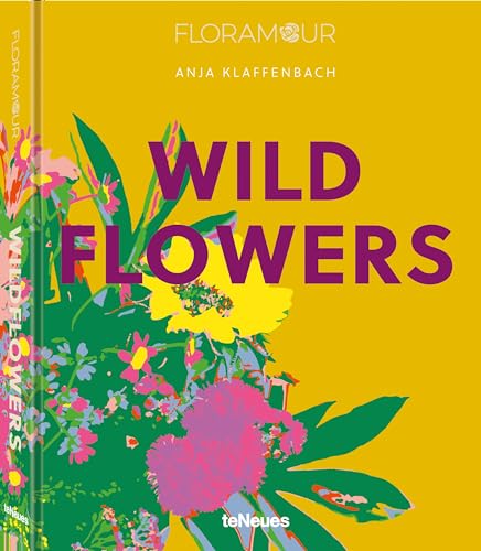 Book cover with colorful illustrated wildflowers and bold purple text.