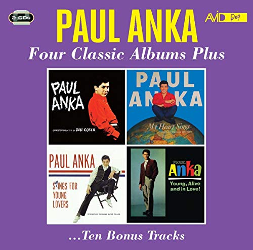 CD cover for Paul Anka’s “Four Classic Albums Plus” with album art.