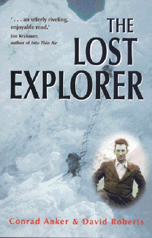 Book cover: "The Lost Explorer" with a portrait of George Mallory.