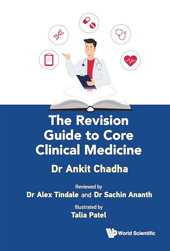 Book cover: “The Revision Guide to Core Clinical Medicine” with medical icons.
