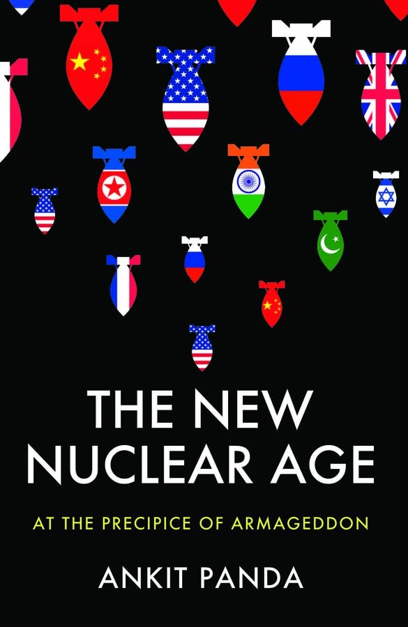 Book cover with bomb shapes decorated with various national flags.