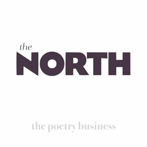 White background with bold purple text reading "the NORTH" and "the poetry business".