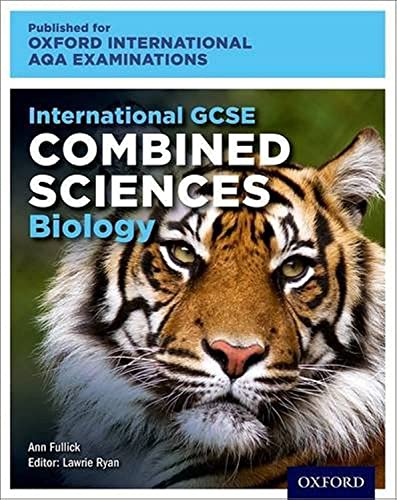 Textbook cover featuring a tiger, titled “International GCSE Combined Sciences Biology.”