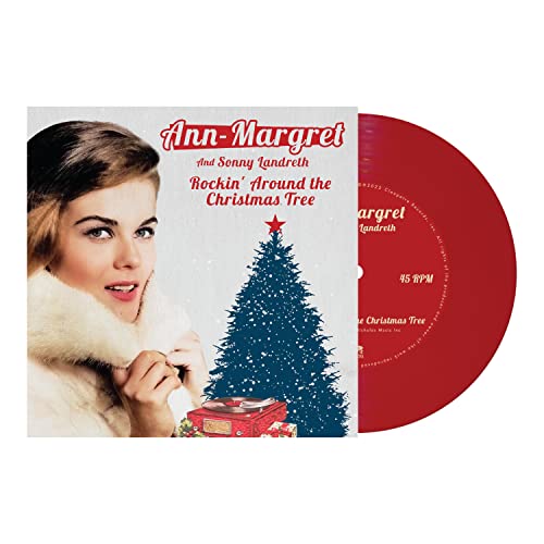 Ann-Margret vinyl record cover with Christmas tree and red record disc.
