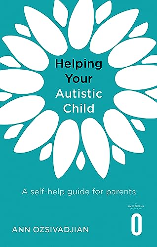 Book cover: "Helping Your Autistic Child" with a white floral design.