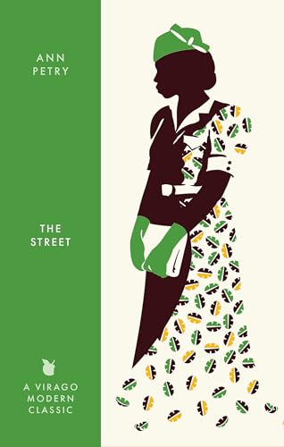 Book cover of The Street by Ann Petry featuring a silhouette of a woman.