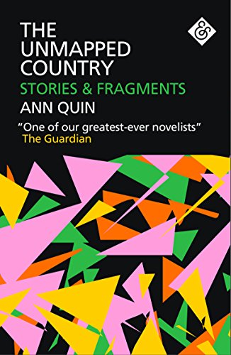 Book cover for The Unmapped Country by Ann Quin with colorful geometric triangle patterns.