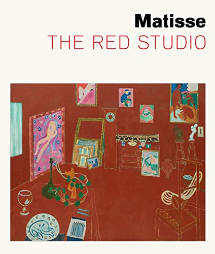 Matisse’s “The Red Studio” painting featuring red walls and art objects.