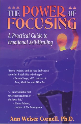 Book cover: "The Power of Focusing" with abstract figures in purple.