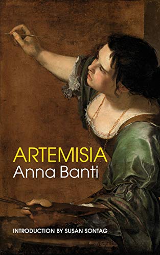 Book cover featuring a painting of a woman painting, with text Artemisia Anna Banti.