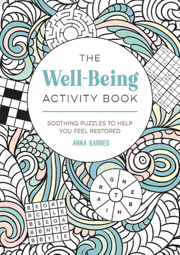 Book cover with colorful, swirling patterns and puzzle elements.