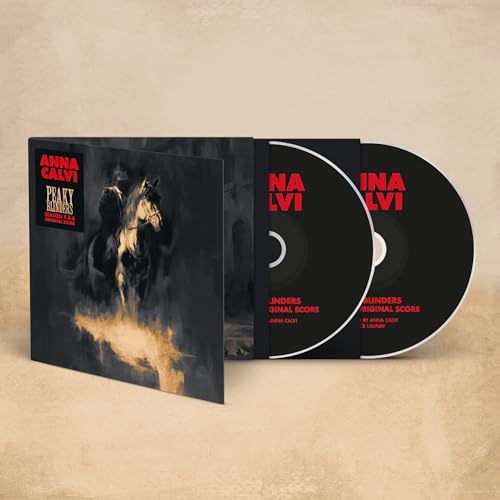CD packaging for Anna Calvi’s “Peaky Blinders” score, featuring a horse and rider.