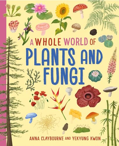 Book cover illustrating diverse plants and fungi with colorful artwork.