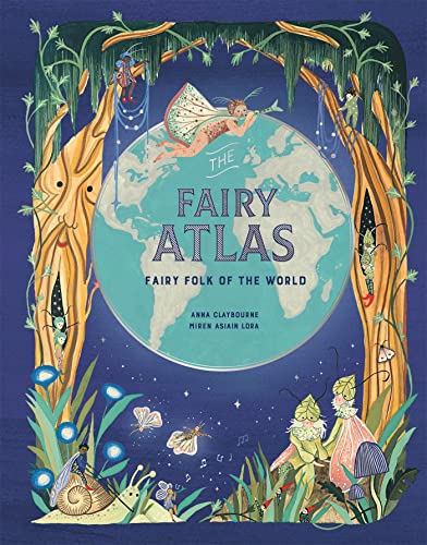Book cover: illustrated globe surrounded by whimsical fairies and foliage.