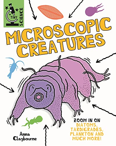Book cover featuring a cartoon illustration of a tardigrade and other microbes.