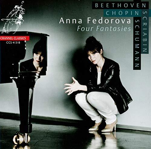 CD cover featuring pianist Anna Fedorova and a mirrored piano.