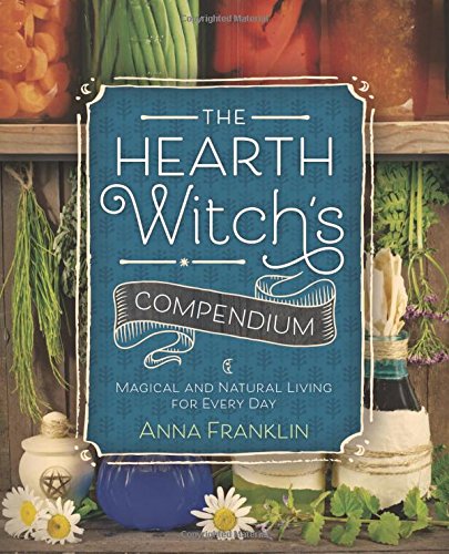 Book cover: “The Hearth Witch’s Compendium” with herbs and vegetables.