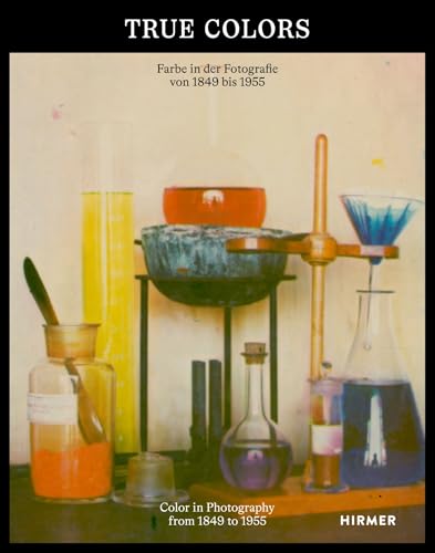 Book cover: laboratory glassware with colorful liquids, titled "True Colors".