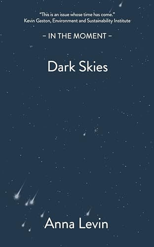 Book cover titled Dark Skies by Anna Levin against a dark blue starry background.