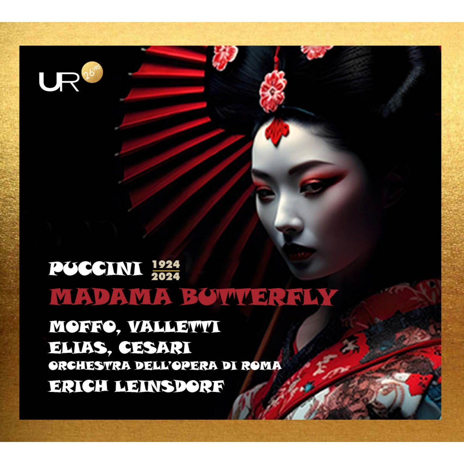 CD cover art featuring a stylized woman in traditional makeup with a red fan.
