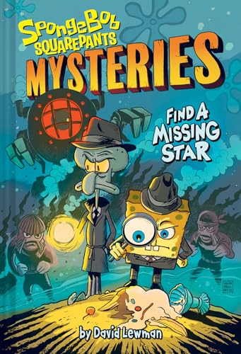 SpongeBob and Squidward as detectives investigate a mystery underwater.
