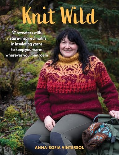Book cover featuring a woman in a red and gold patterned knitted sweater.