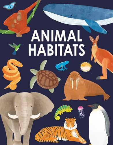 Book cover featuring illustrated animals from diverse habitats.