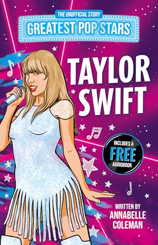 Book cover featuring an illustrated Taylor Swift holding a microphone.