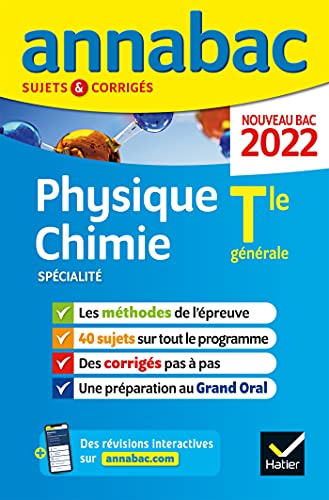 Annabac 2022 Physics-Chemistry textbook cover, blue with science imagery.