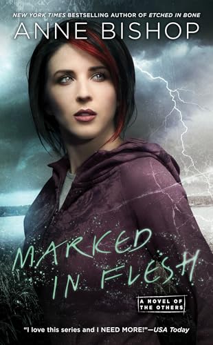 Book cover featuring a woman with red hair against a stormy sky.