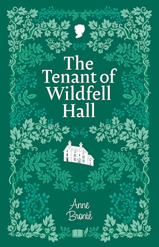 Book cover for The Tenant of Wildfell Hall with green background and floral border.