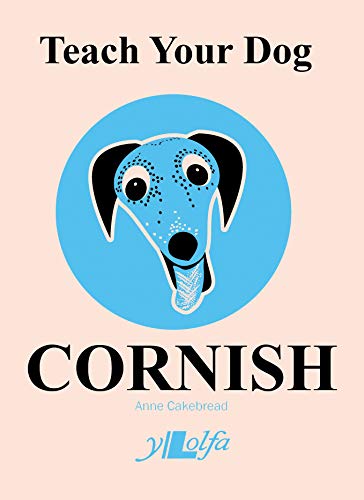 Book cover titled Teach Your Dog Cornish featuring a blue cartoon dog illustration.