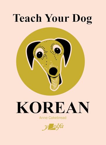 Book cover: "Teach Your Dog Korean" with a dachshund illustration.