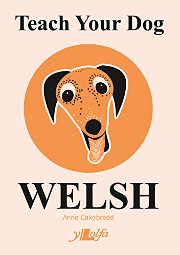 Book cover: dachshund illustration with "Teach Your Dog Welsh" text.