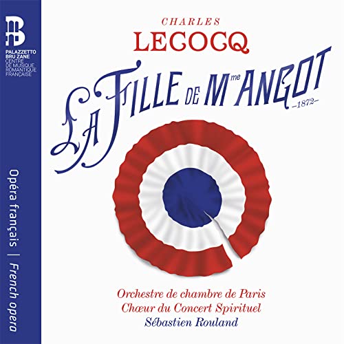 CD cover for “La Fille de Madame Angot” opera, featuring a rosette.