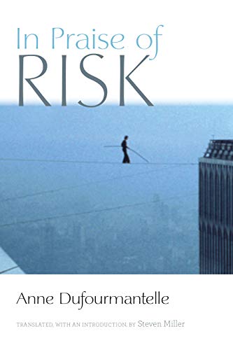 Book cover: "In Praise of Risk" with a tightrope walker silhouette.