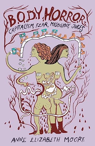 Book cover: two-headed figure with exposed organs, money, and tubing.
