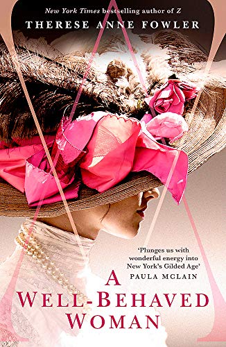 Book cover featuring a woman in a large hat with pink flowers.
