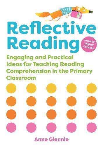 Book cover: "Reflective Reading" with a cartoon fox and colorful dots.