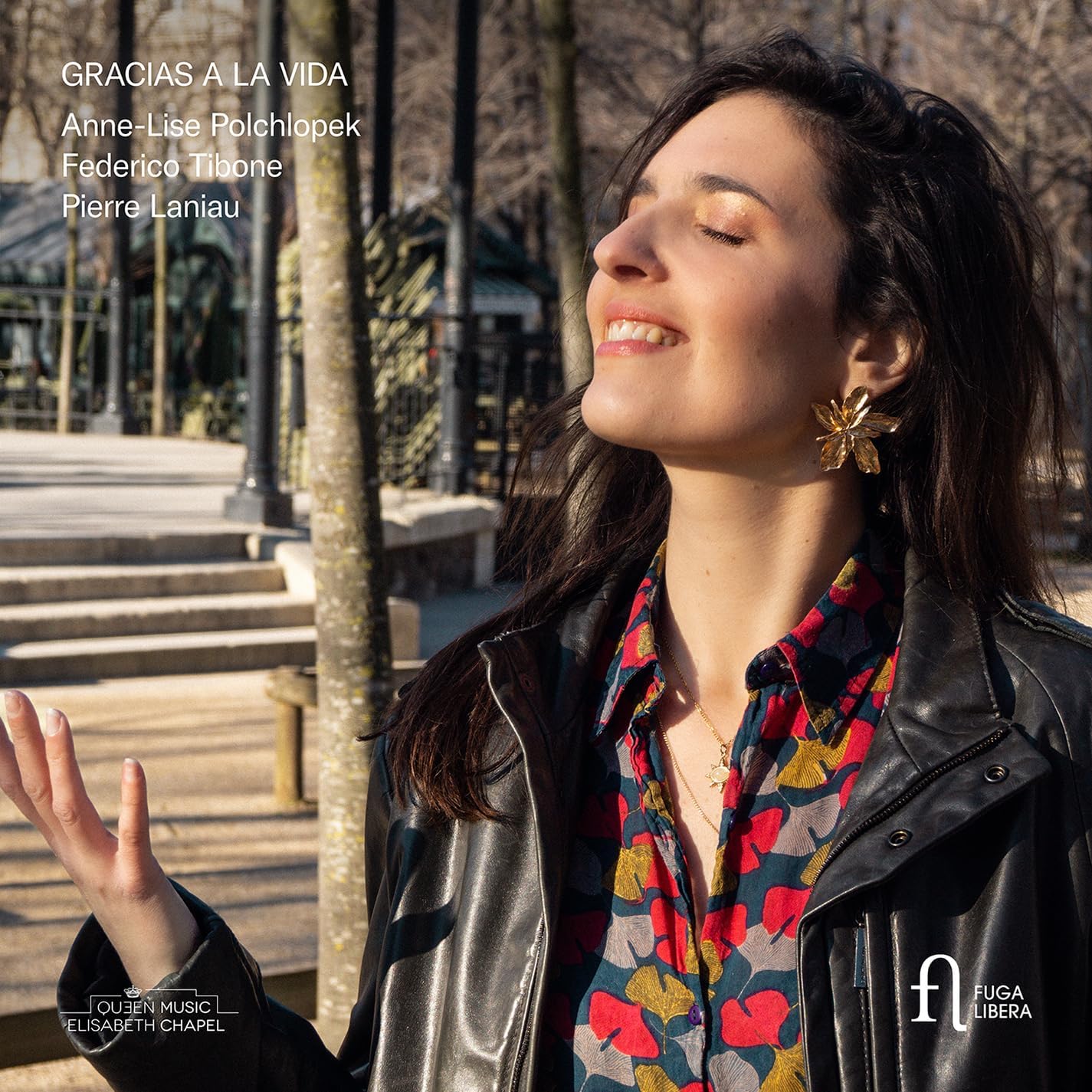 CD cover featuring Anne-Lise Polchlopek, a woman looking upwards in a park.