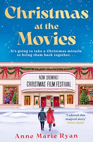 Book cover: “Christmas at the Movies” with a cinema and couple walking.
