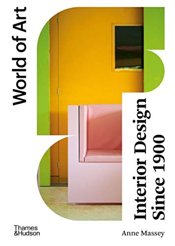Book cover: colorful modern interior with text "Interior Design Since 1900".