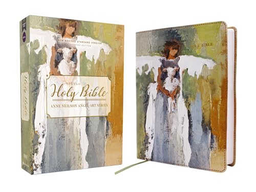 Holy Bible with angel artwork on cover, shown open and closed.