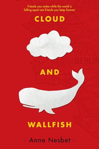 Red book cover with a cloud, whale, and author name Anne Nesbet.