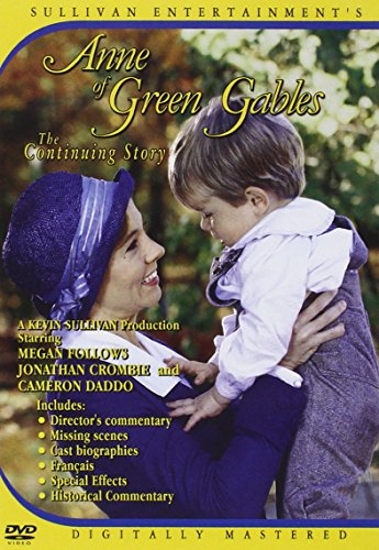 DVD cover: woman holding a baby, “Anne of Green Gables: Continuing Story.”